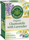 Traditional Medicinals Organic Chamomile & Lavender Herbal Tea, Settles Nervous System, (Pack Of 1) - 16 Tea Bags