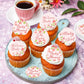 Fyeoxle 48 Pack Edible Baby Shower Cupcake Toppers Wafer Paper Floral Oh Baby Wecome Baby Cupcake Picks Greenery Frames Baby Gir