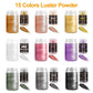 Aheroi Edible Glitter Set, 15 Colors Luster Dust, Shimmering Powder for Cakes, Cookies, 4g/0.14oz, Multicolor-Style2