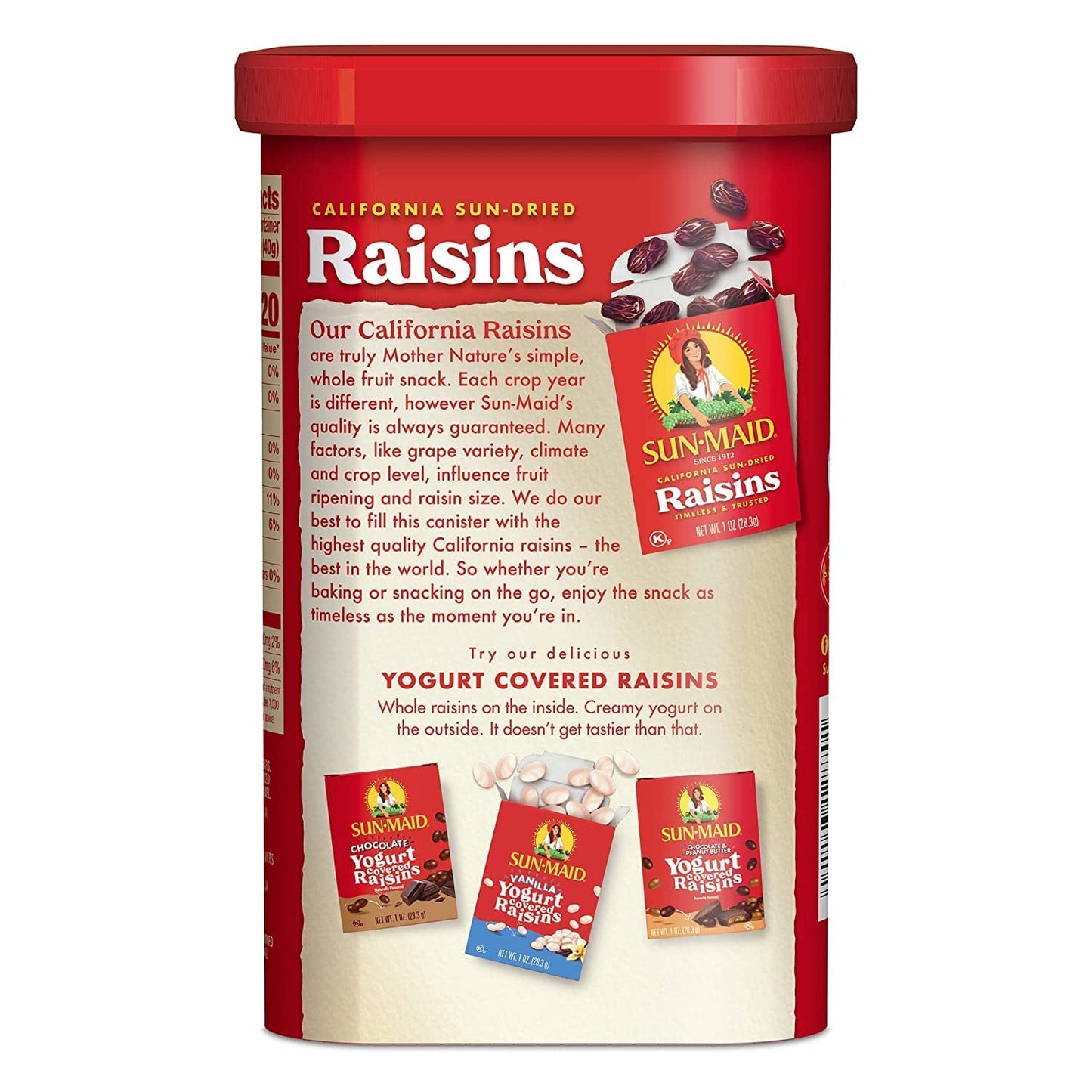 Sun-Maid Raisins Canister 20 Oz (Pack Of 4)