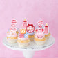 60 Pcs Edible Oh Baby Cupcake Toppers Pacifier Cloud Moon Star Welcome Baby Girl Cupcake Picks Edible Baby Shower It'S A Girl Ca