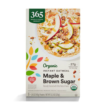 365 by Whole Foods Market, Organic Maple & Brown Sugar Instant Oatmeal 8 Pack, 11.3 Ounce