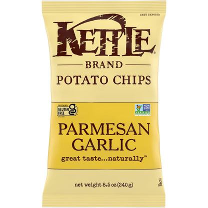 Kettle Brand Potato Chips, Parmesan Garlic Kettle Chips, 8.5 Oz