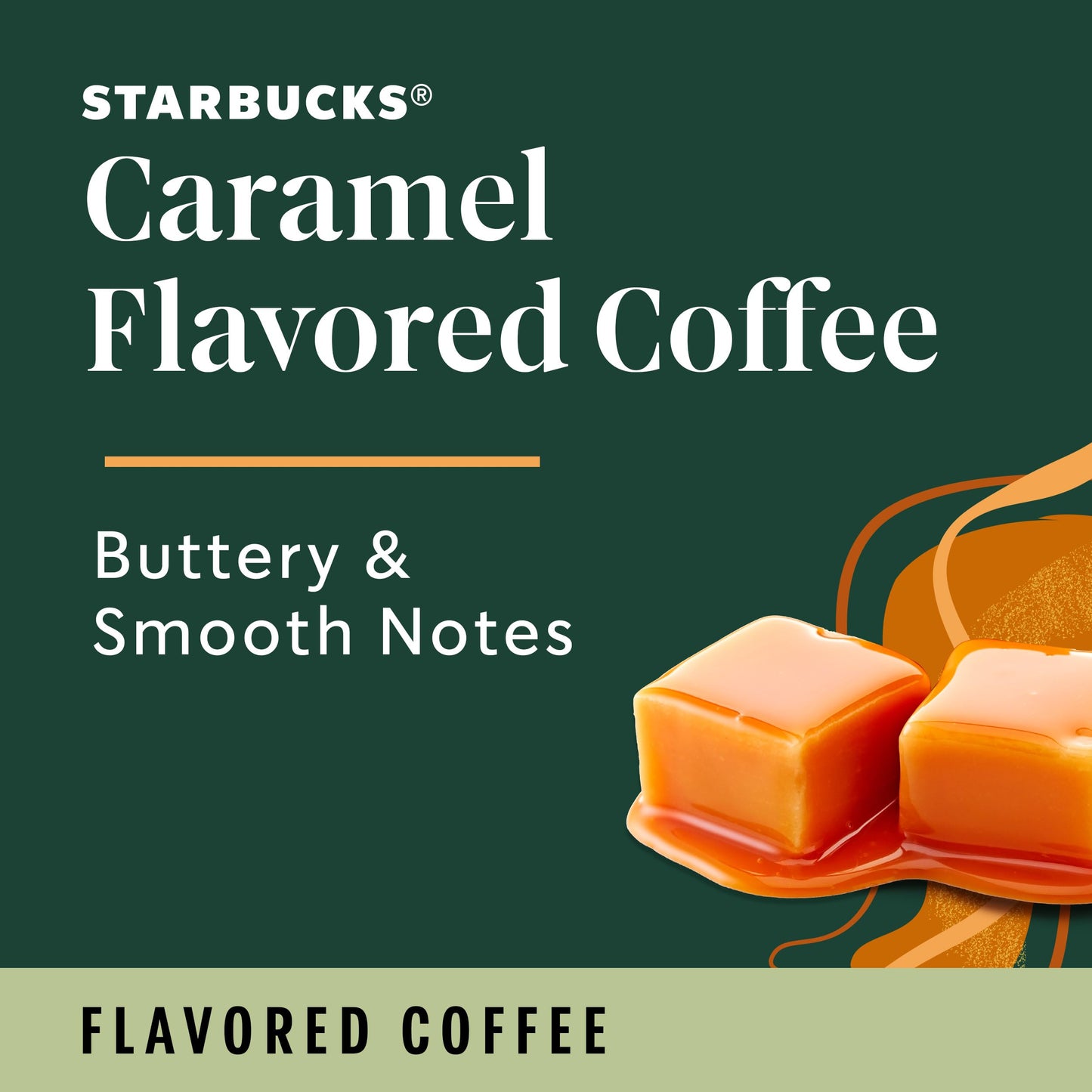 Starbucks K-Cup Coffee Pods, Caramel Flavor, 100% Arabica, 22 Count