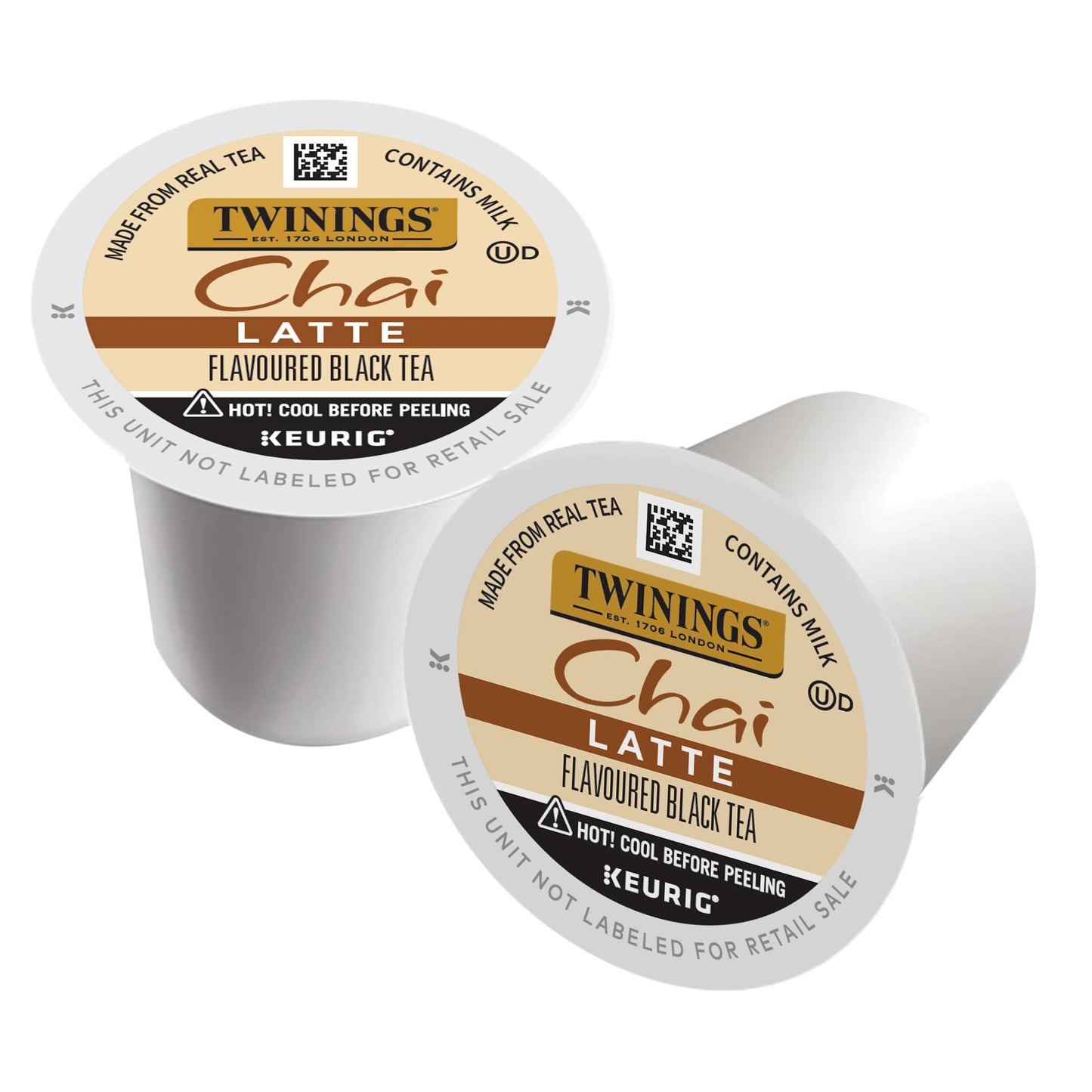 Twinings Chai Latte Black Tea K-Cup Pods For Keurig, 12 Count (Pack Of 6), Creamy, Slightly Sweet, Less Sugar, Caffeinated, Enjo