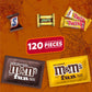 M&M'S Milk Chocolate, M&M'S Peanut, Snickers, Twix & Milky Way Milk Chocolate Fun Size And Minis Individually Wrapped Trick Or Treat Halloween Candy Variety Pack, 120 Ct Bulk Bag