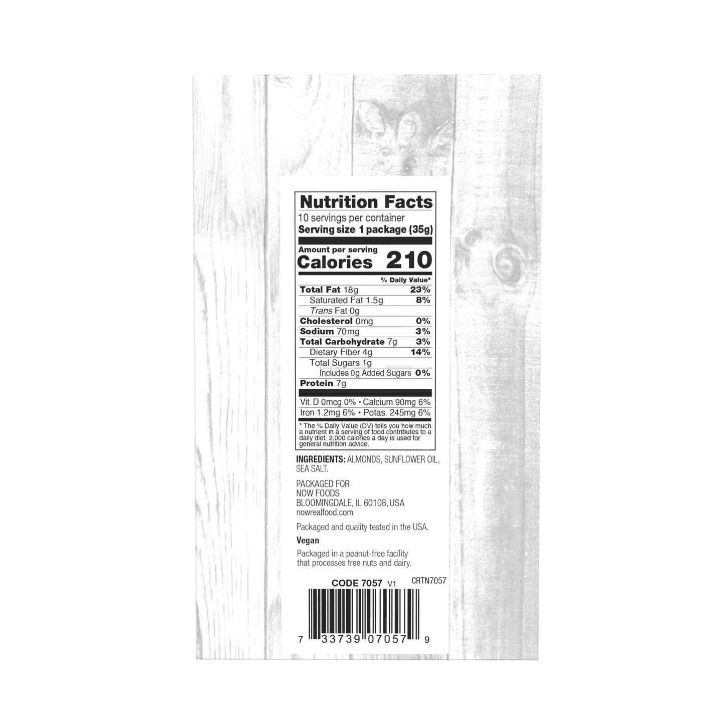 Now Foods, Almonds, Roasted With Sea Salt, Source Of Protein, Fiber And Healthy Fatty Acids, Grown In The Usa, Certified Non-Gmo, 10 Single Packets