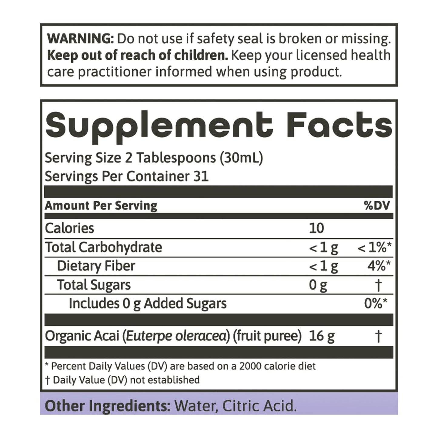 Dynamic Health Acai Gold | Organic Acai 100% Juice | Vegetarian, No Gluten Or Bpa, Dietary Nutrition Product | 32Oz, 32 Serv