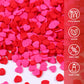Red Pink Heart Confetti Sprinkles For Cake Decorating, 3.52Oz Edible Valentine Sprinkles Bulk For Cupcake Toppers Baking Cookie