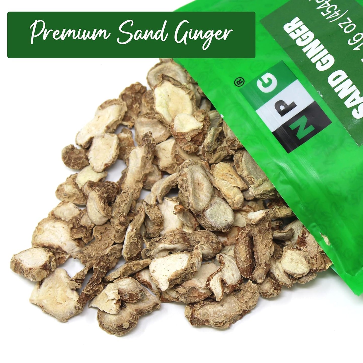 Npg Dried Galangal Root Sand Ginger Sliced 8 Ounce, Natural Non Gmo Kulinjan Alpinia Galanga Chinese Galangal Sand Ginger Slices