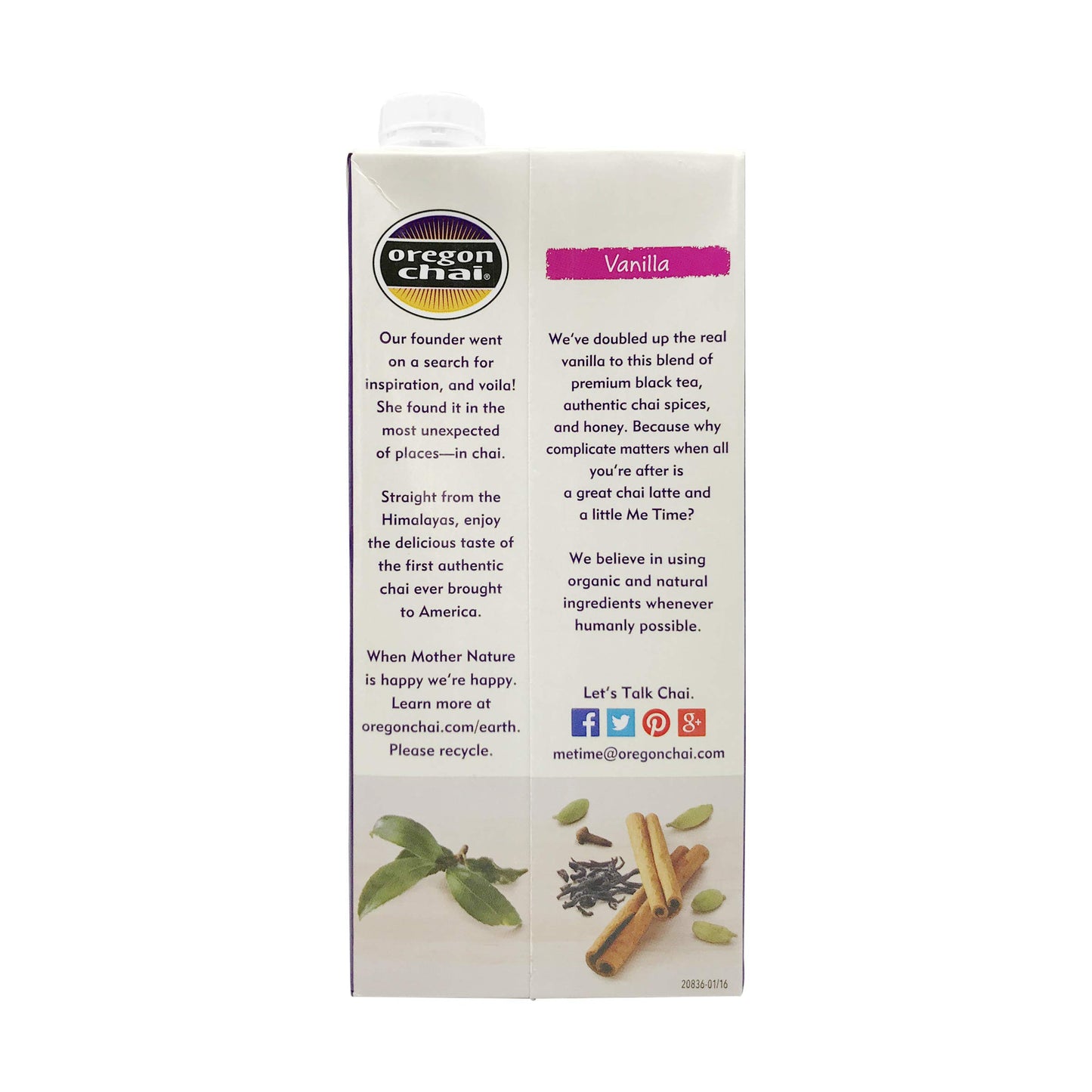 Oregon Chai Tea Chai Vanilla, 32 Fl Oz