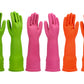 Iucge Rubber Dishwashing Gloves 3 Pairs For Kitchen,Cleaning Washing Dish Gloves Long For Household Reuseable Durable(Medium,Mul