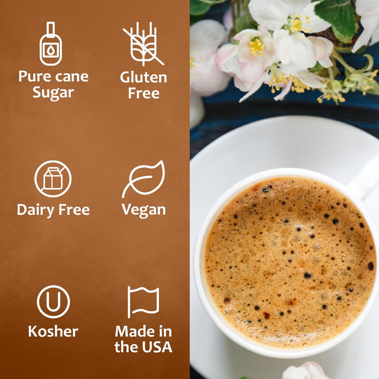 Syruvia French Vanilla Syrup - French Vanilla Coffee Syrup Flavor, 25.4 Fl Oz, Kosher, Gluten Free, Perfect For Coffee, Drinks,