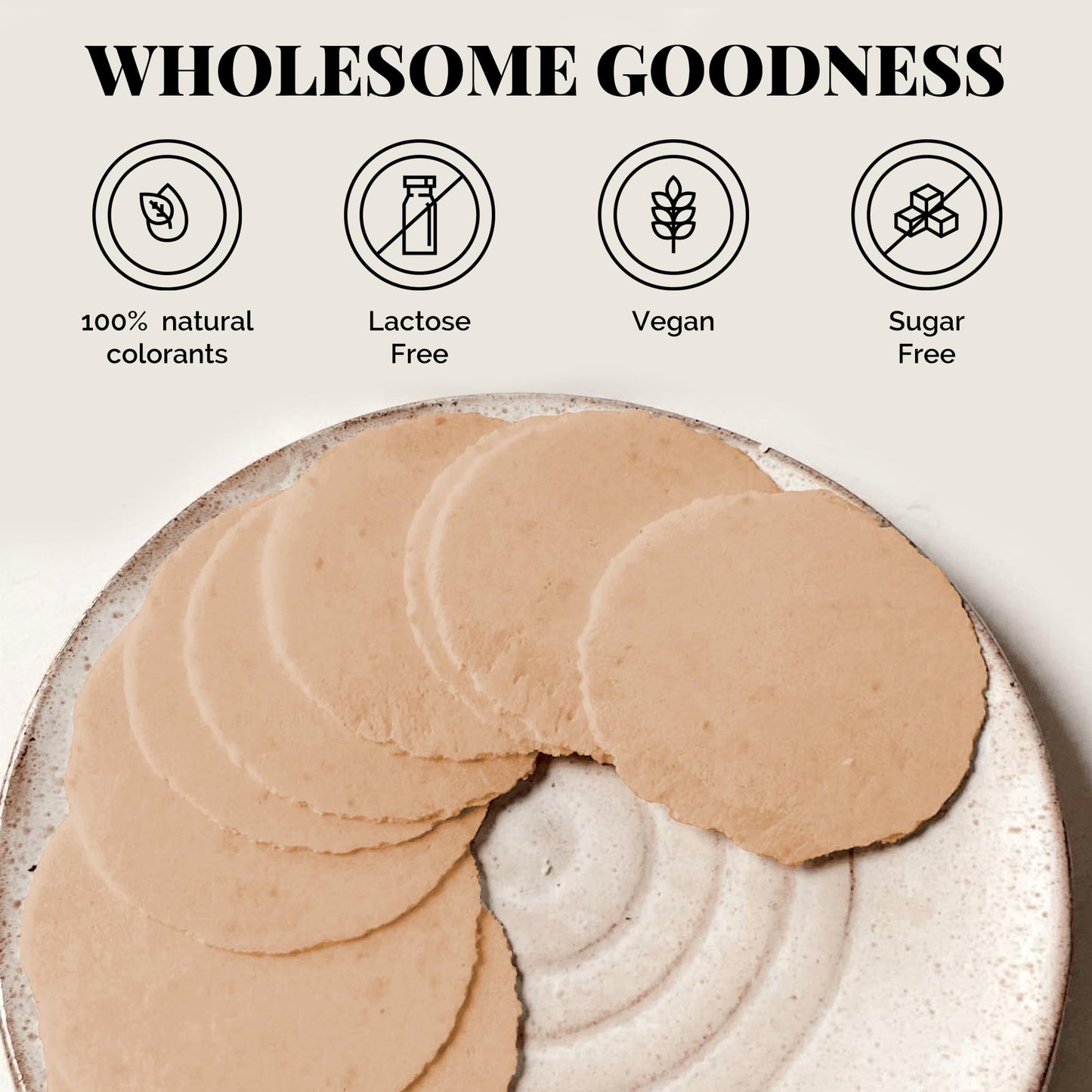 Kalan Lychee Amaranth Flour Wafer Thins, Vegan And Sugar-Free, Pack Of 3