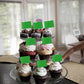 Rssta i Mini Green Flag Cupcake Toppers - 100 Pack, Paper, Race Car Theme Decorations