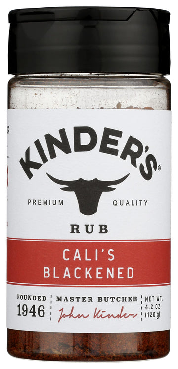 Kinder's Cali's Blackened Rub, Vegan, 4.2 Ounces (Pack Of 6)
