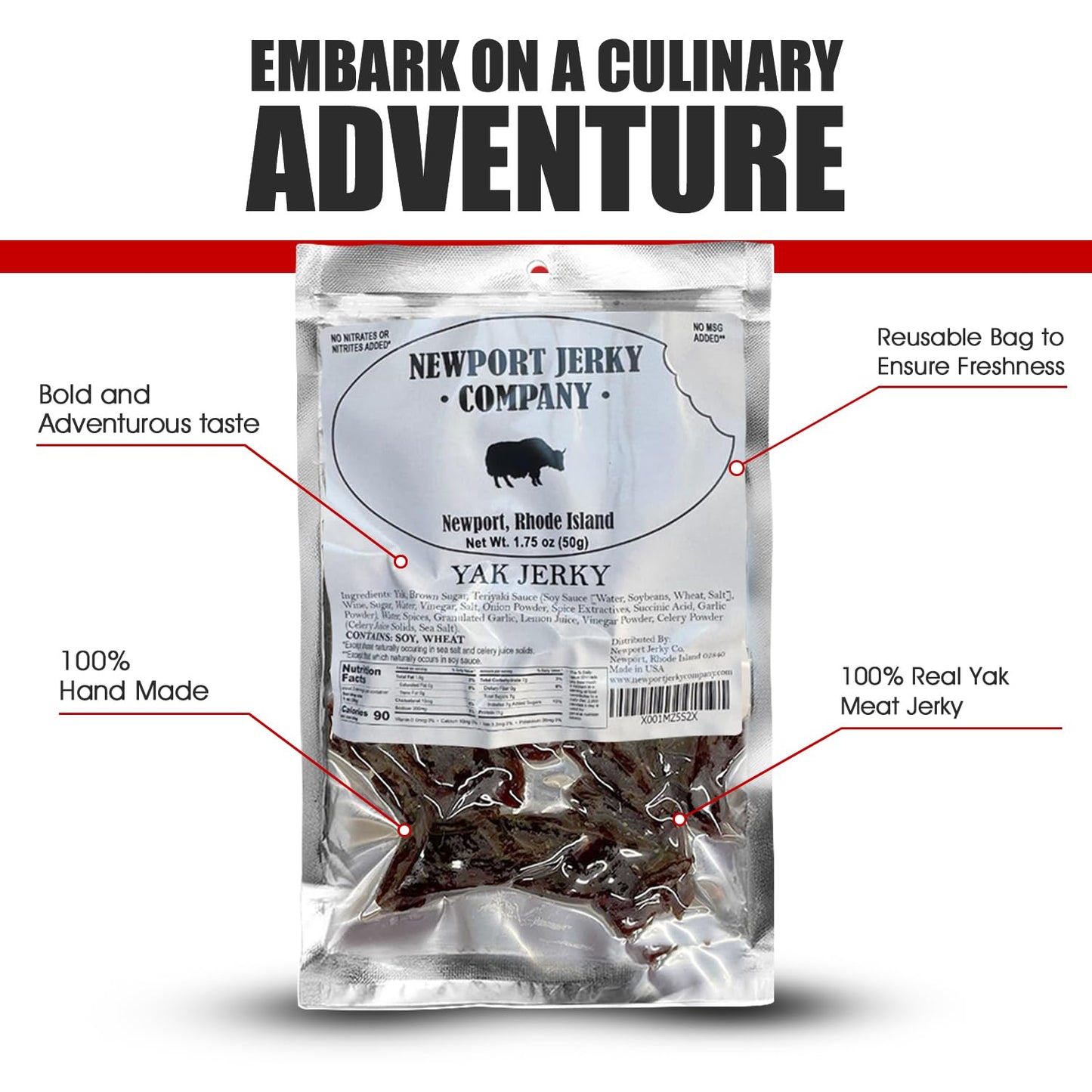 Newport Jerky Company Yak Jerky
