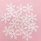 Weraru 50Pcs White Snowflakes Edible Cake Toppers Cupcake Decoration For Winter Frozen Theme Party