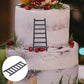 jojofuny Mini Ladder Cake Toppers Sponge Step Ladder Cake Decoration Fairy Furniture Ladder Ornament Miniature Plastic Ladder fo