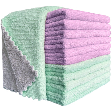Buedm 12 Pack Kitchen Cloth Dish Towels, 12X12 Inch Soft Premium Dishcloths, Absorbent Microfiber Cleaning Cloth For Cleaning Di