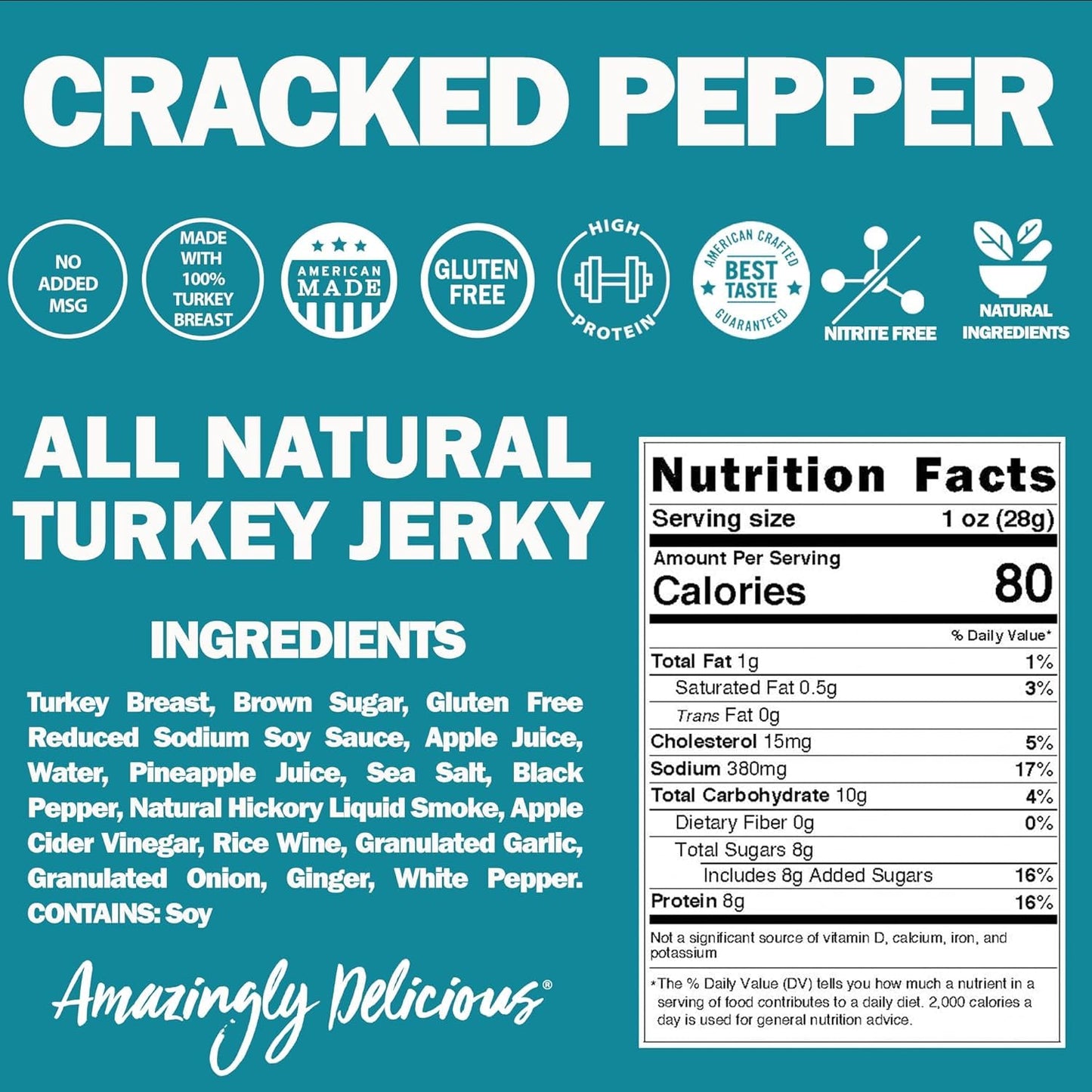 Fieldt Turkey Jerky,Crkd Pepper #7 2.2 Oz (Pack Of 9)