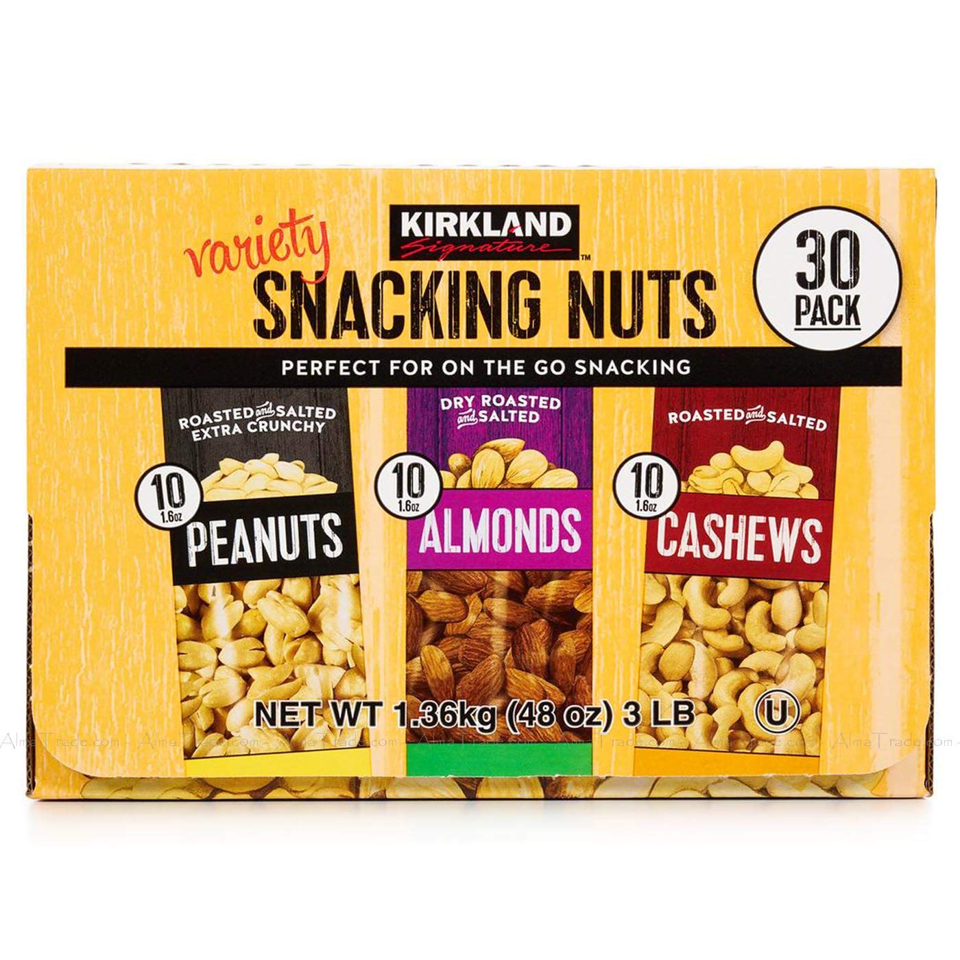 Kirkland Signature Variety Snacking Nuts, 3.0 Lb-30 Count(Pack Of 1)
