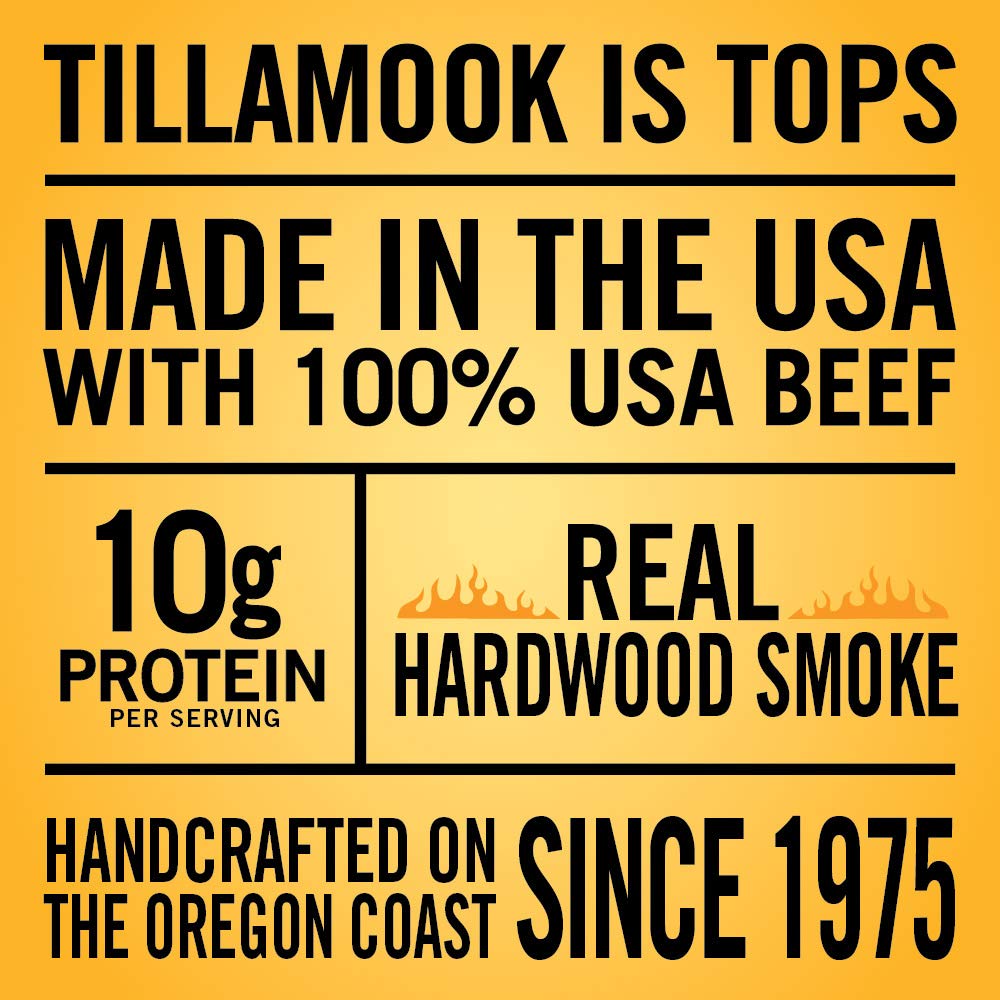 Tillamook Country Smoker Beef Jerky, Real Hardwood Smoked, Old Fashioned, 13 Ounce