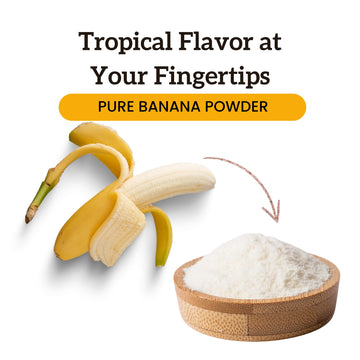 Dried Banana Powder 8.8Oz - Ready To Use For Smoothies, Baking, Desserts, & Natural Flavoring. 100% Natural Pure Banana Powder