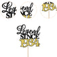 Rssta i Cake Topper, Legend Since 1934, Black Gold Glitter, 90th Birthday Decoration, Model XM398