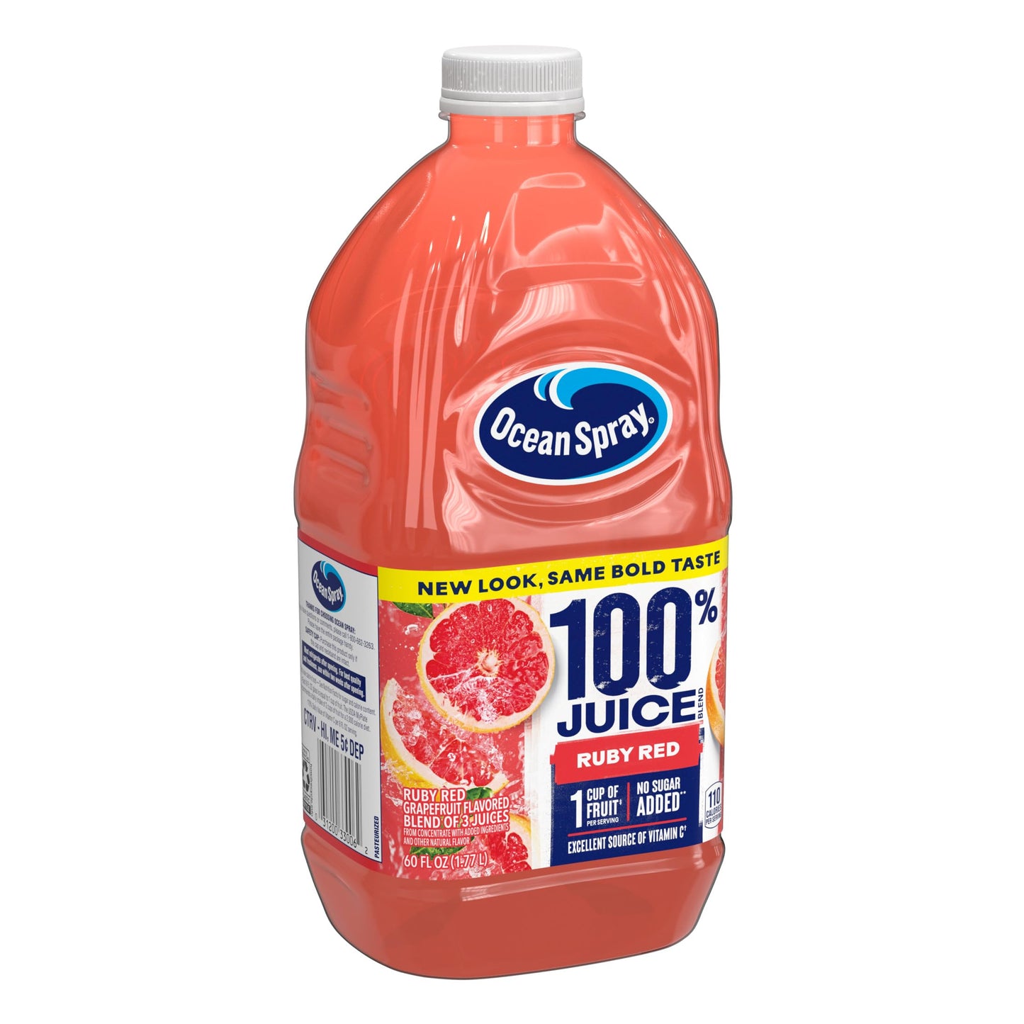 Ocean Spray 100% Juice, Ruby Red Grapefruit Blend, 60 Ounce Bottle (Pack of 8)