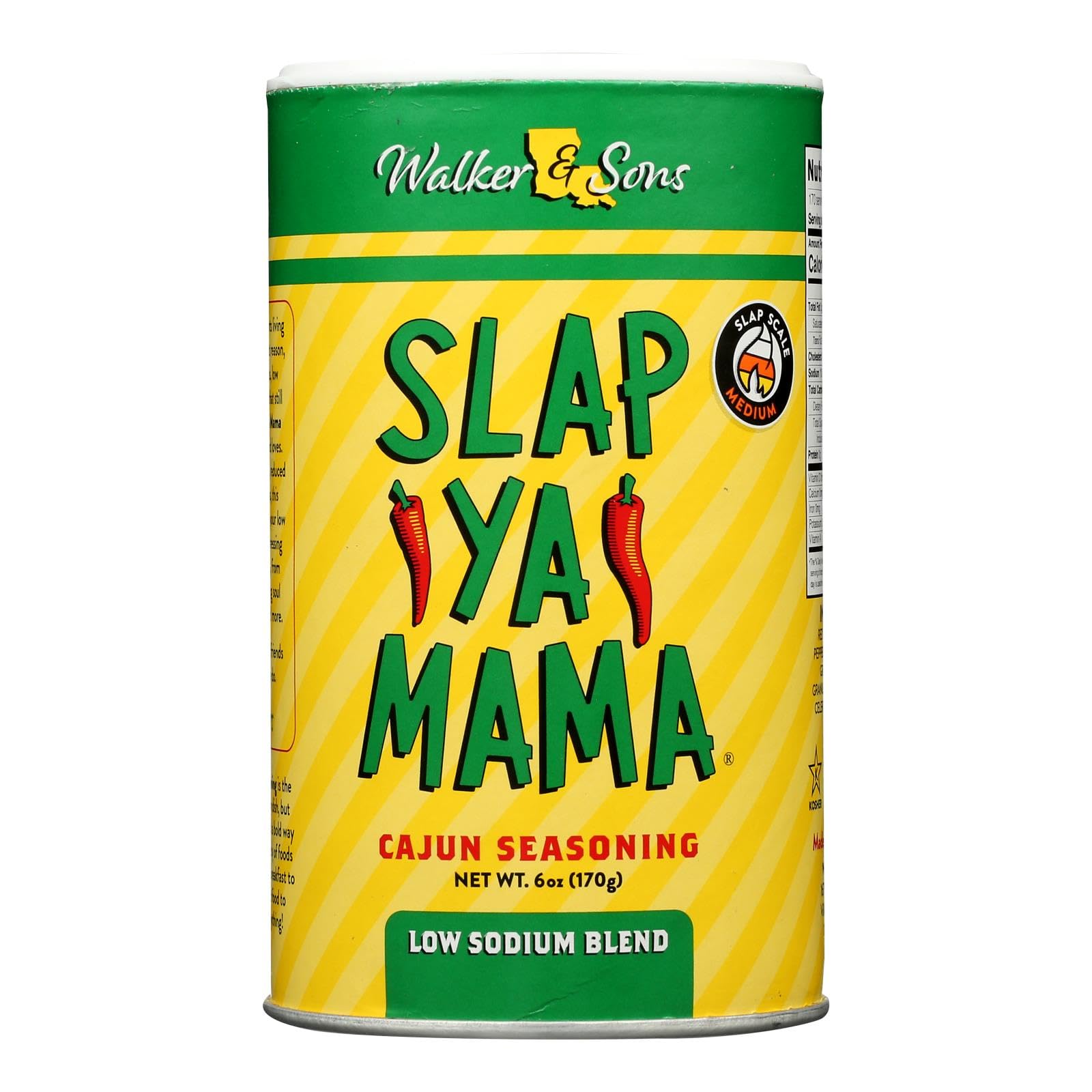 Slap Ya Mama Low Sodium Blend Cajun Seasoning, Kosher, No MSG, Gluten Free, 6 Ounce (Pack of 6)