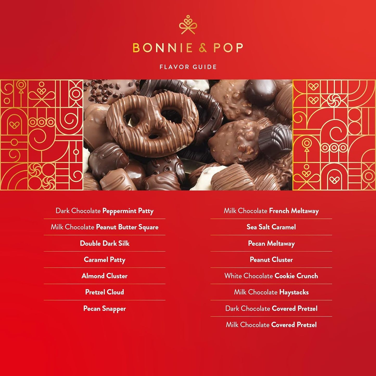 BONNIE AND POP Chocolate Gift Basket - Gourmet Snack Variety, Large, Brown & Gold