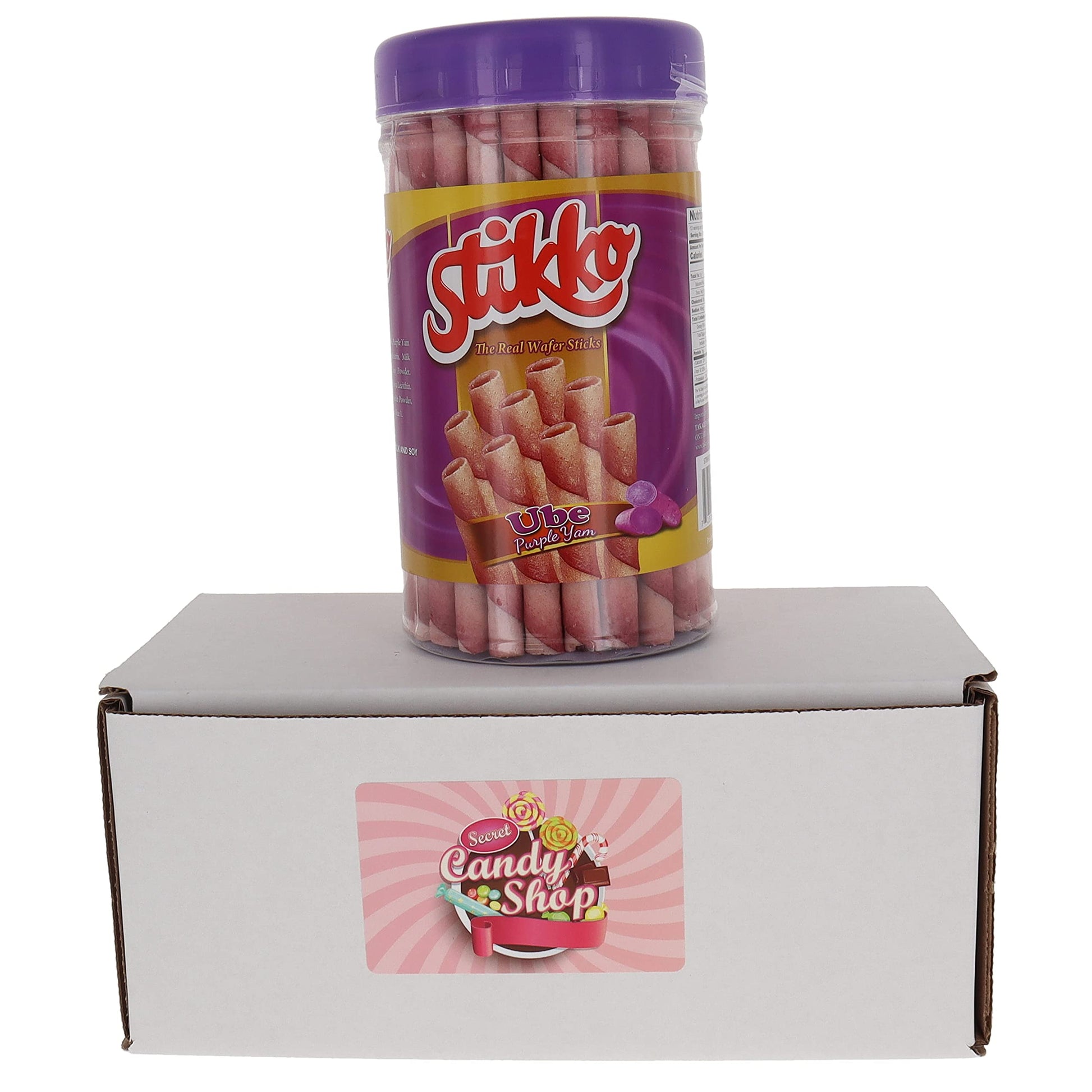 Stikko Wafer Sticks Rolled Wafers In Jar (Purple Yam)