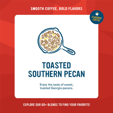 Camerons Coffee Toasted Southern Pecan Light Roast Ground Coffee, Caffeinated, 11.57 Ounce (Pack of 4)