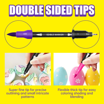 Edible Markers, 14 Pcs Colorful Food Coloring Pens For Decorating Cookies, Fondant, Gum Paste, Icing, Macarons, Diy Easter Eggs,