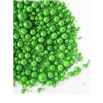Edible Christmas Green Pearl Sugar Sprinkles Candy Baking Edible Cake Decorations Cupcake Toppers Cookie Decorating Celebrations