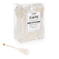 Candy Envy White Cafe Rock Candy Swizzle Sticks - 36 Count - Individually Wrapped