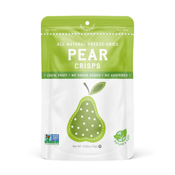 Natures Turn Freeze-Dried Fruit Snacks, Pear Crisps, Pack Of 12 (0.53 Oz Each)