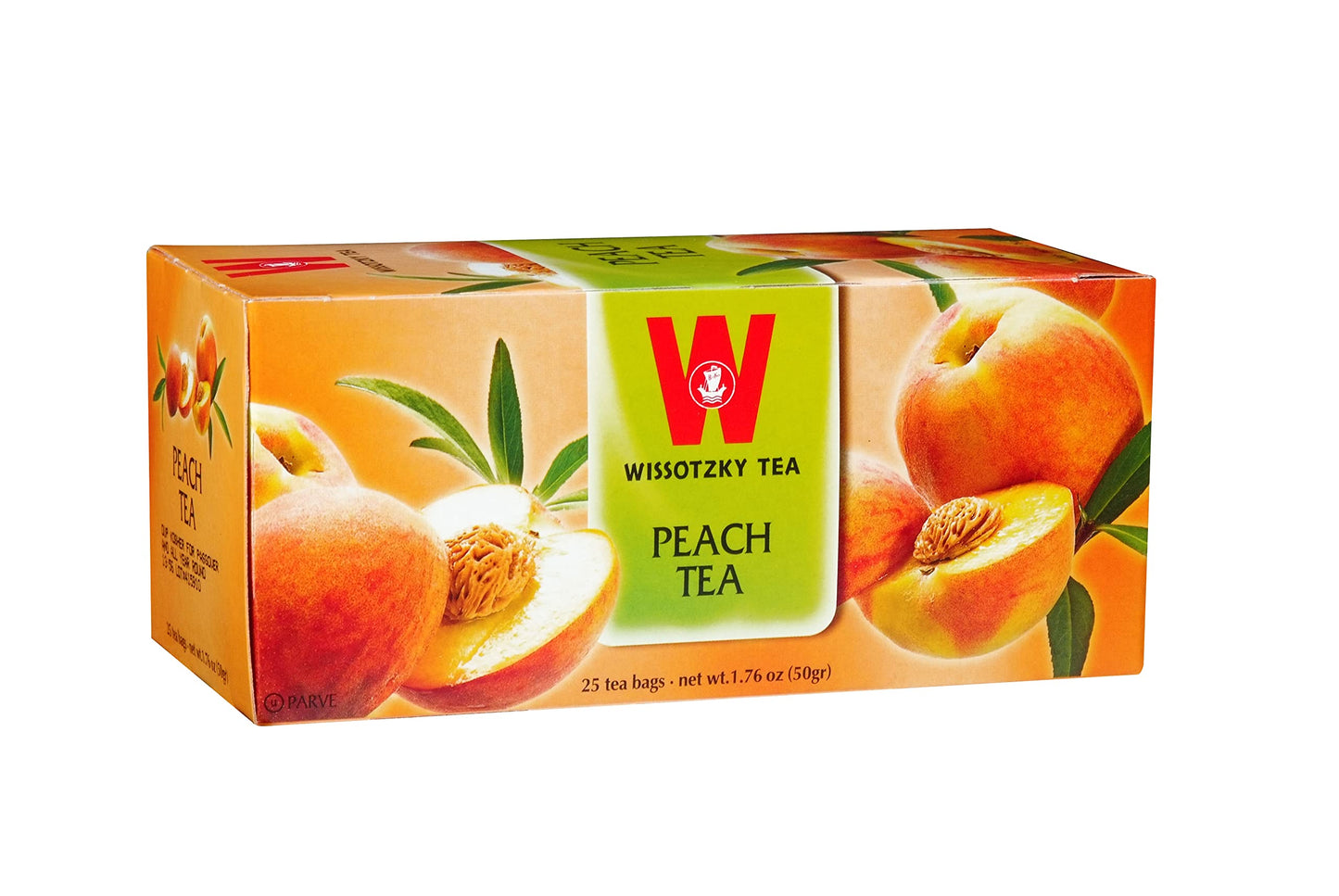 Wissotzky Sunny Peach Black Tea, 20 Tea Bags  Antioxidant Rich  Fruity Delight  Black Tea Bags