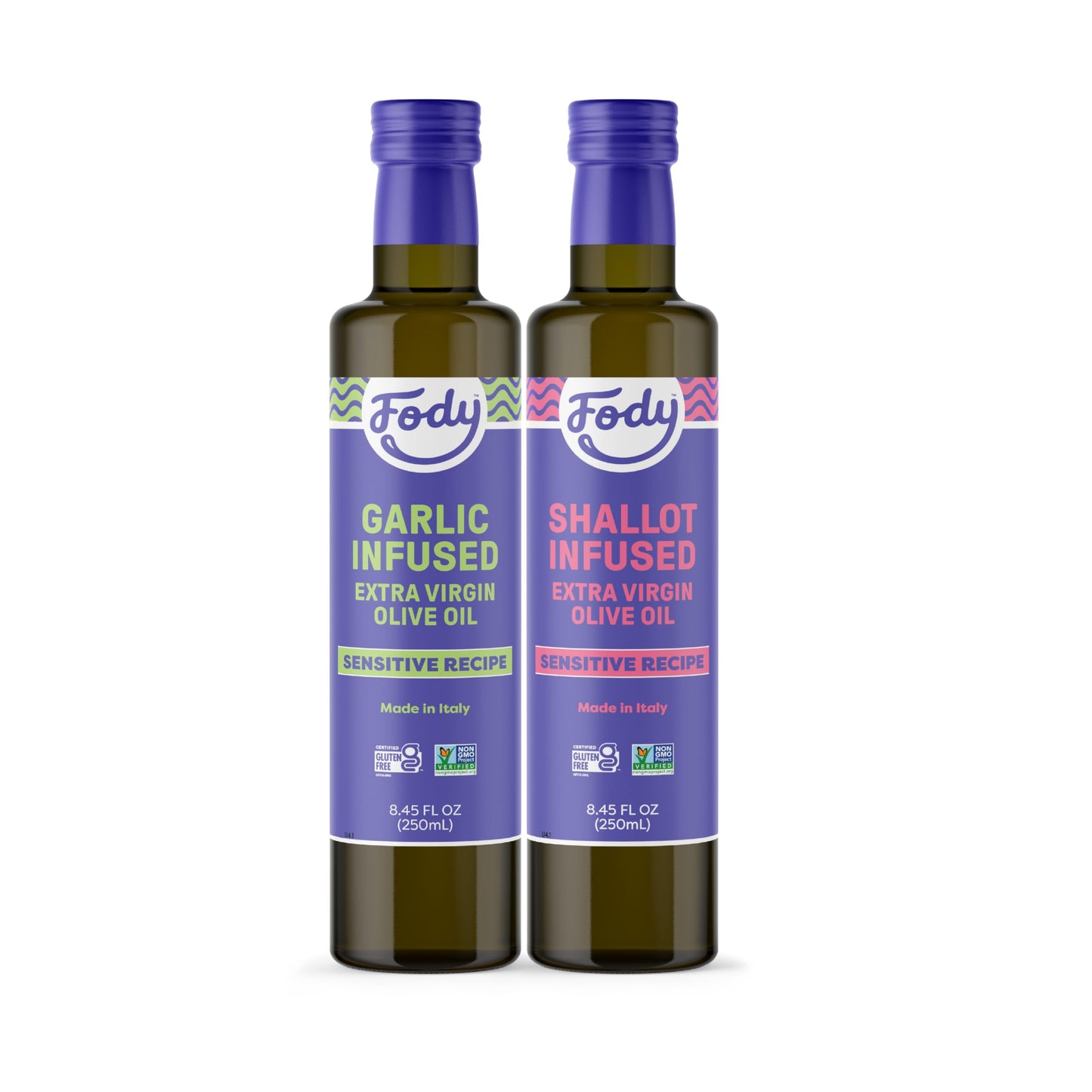 Fody Foods Garlic & Shallot Infused Olive Oil, Low FODMAP, Vegan, 8.45 Oz (Pack of 2), Gluten Free, Made in Italy