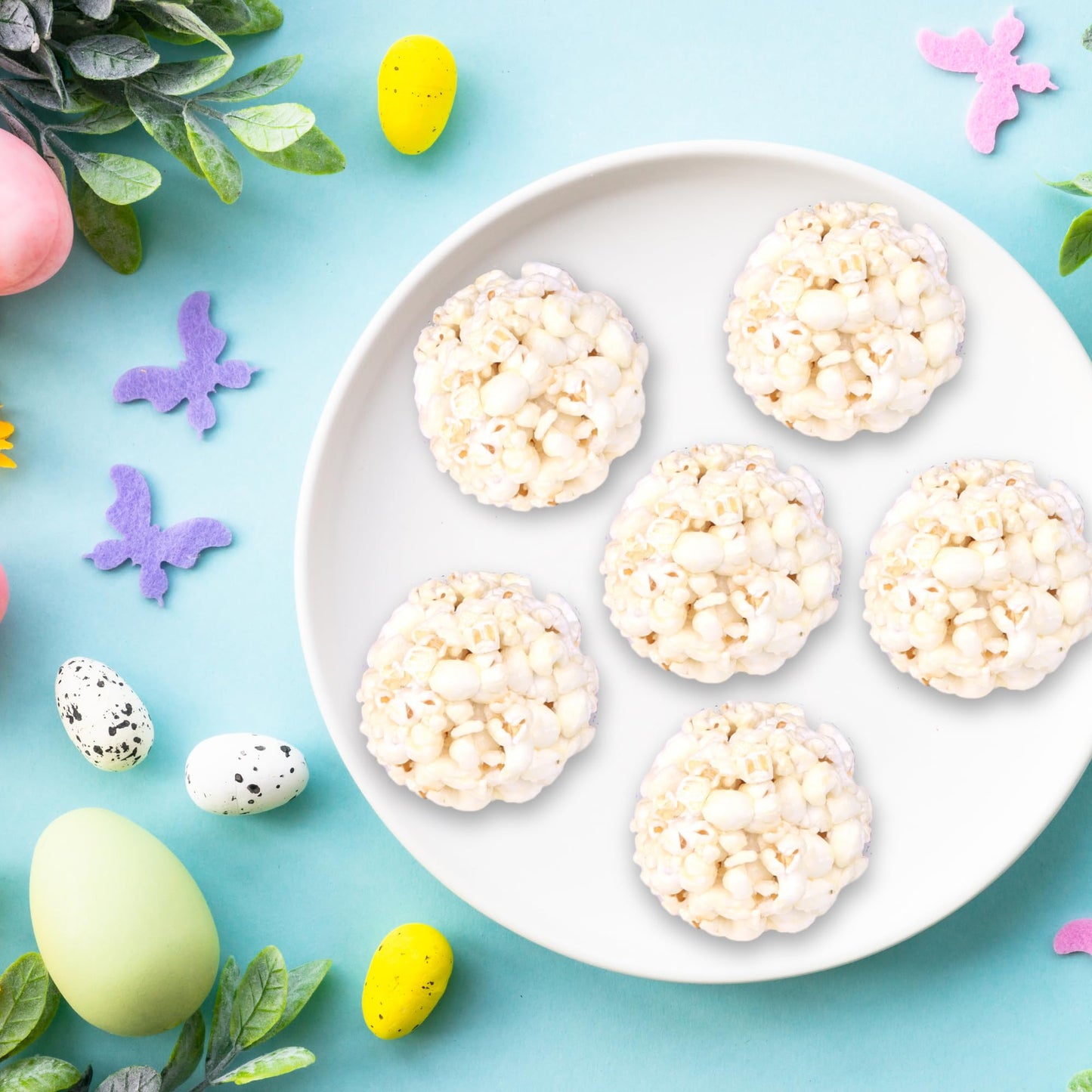 Kathy Kaye Easter Popcorn Balls, Individually Packaged Sweet And Salty Treats, Gift Basket Stuffers, 1 Ounce Each, (Pack Of 6)