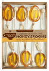Melville Candy All Natural Honey Spoon Gift Set – Spoons & Lollipops on Wooden Ball Sticks – Gluten-Free, Made in USA Stirrers for Tea, Coffee, & Hot Beverages - Individually Wrapped (6-count, Clover Honey)