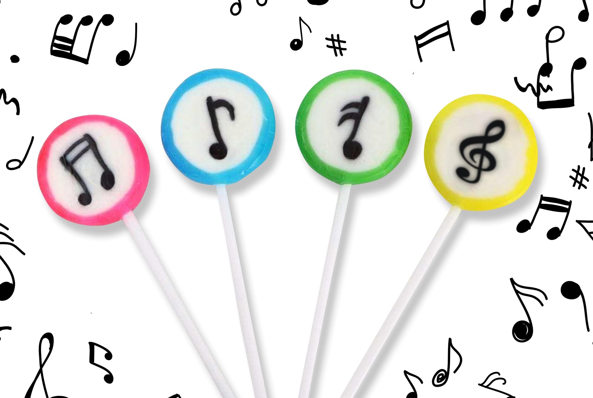 Music Candy Lollipops - 24 Suckers Bulk Individually Wrapped - Music Themed Gifts - Tik Tok Candy - Music Party Favors - Classro