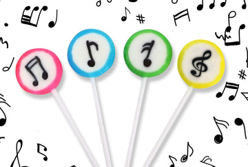 Music Candy Lollipops - 24 Suckers Bulk Individually Wrapped - Music Themed Gifts - Tik Tok Candy - Music Party Favors - Classro