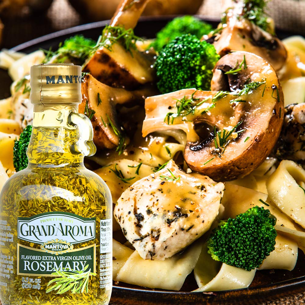 Mantova GrandAroma Flavored Extra Virgin Olive Oil, Rosemary, 8.48 Ounce