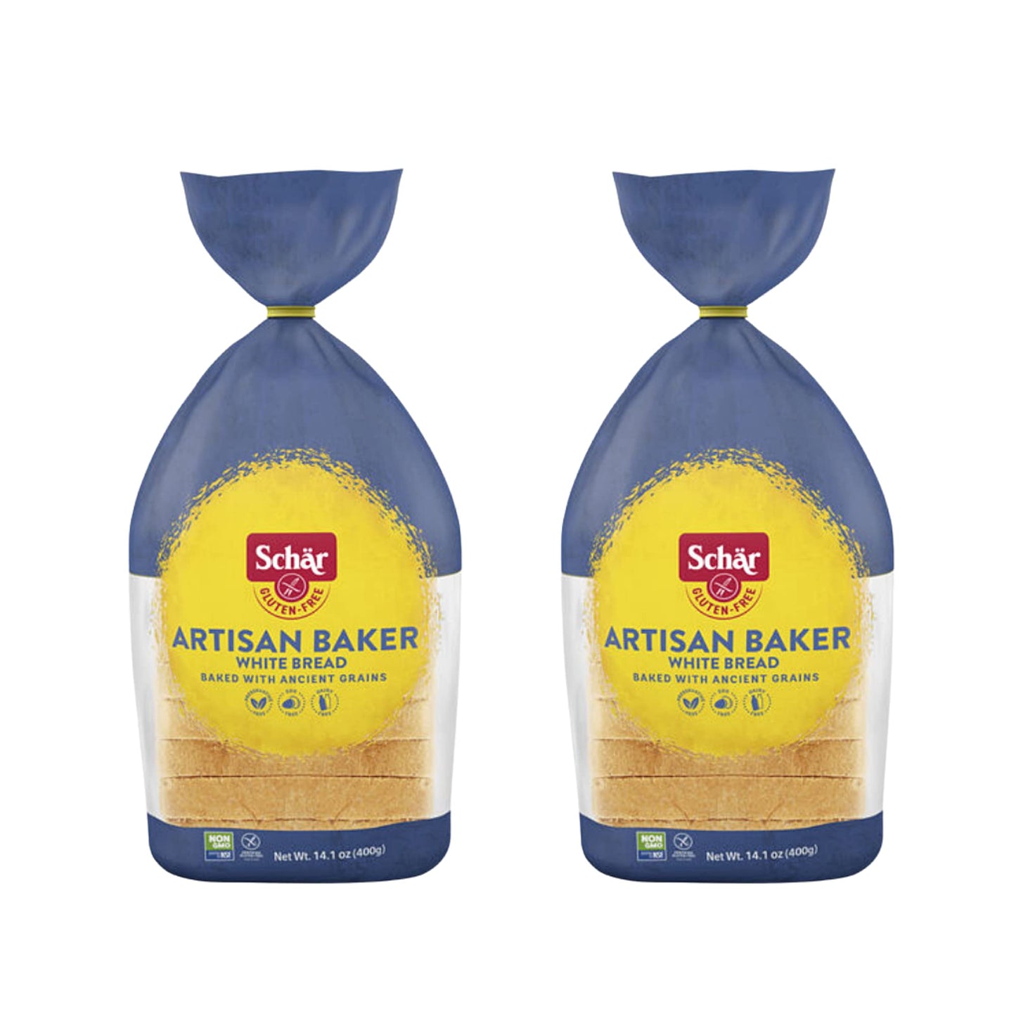 Schar - Artisan Baker White Bread - Certified Gluten Free - No Gmo'S, Dairy Or Wheat - (14.01 Oz) 2 Pack