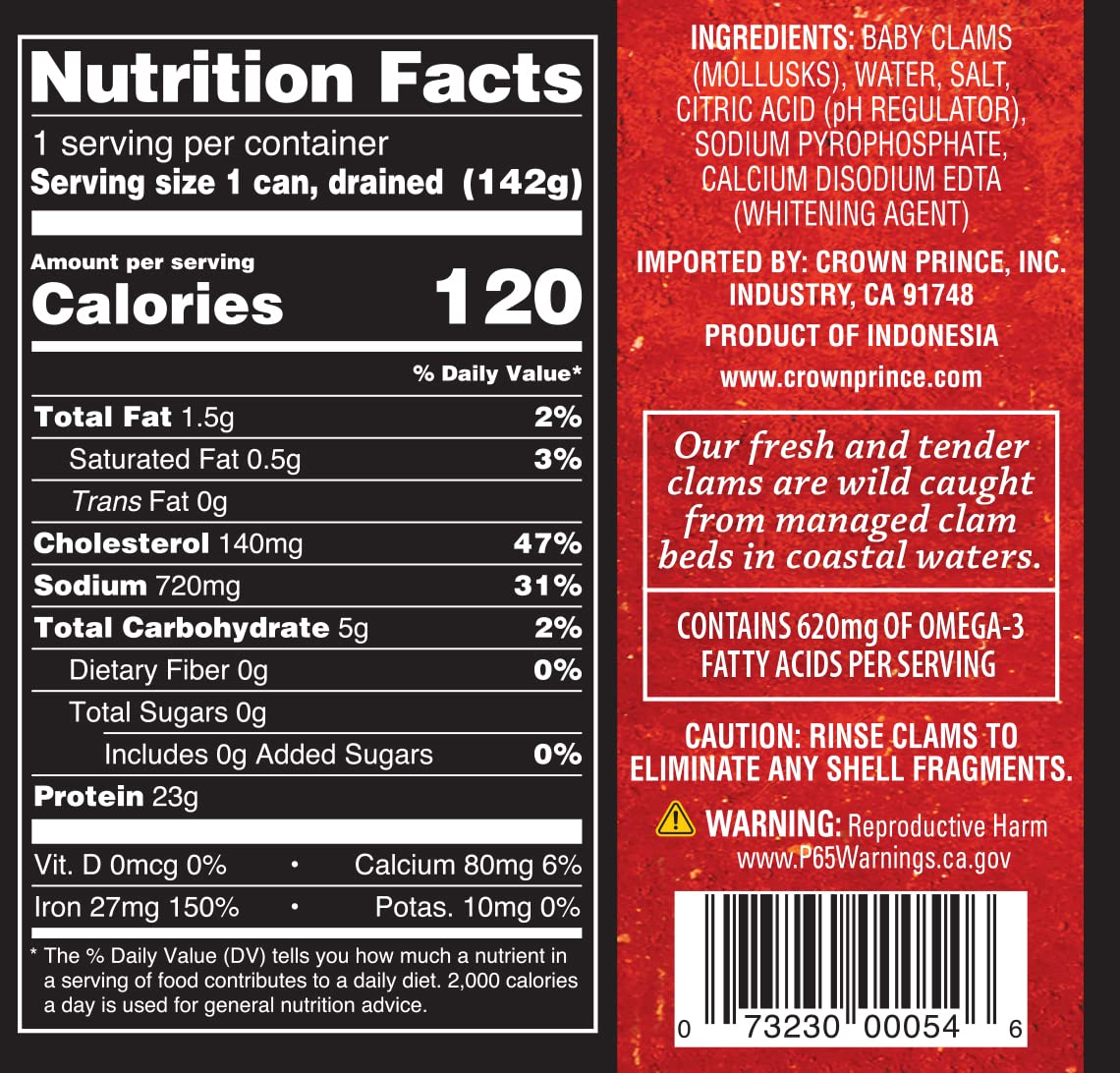 Crown Prince Baby Clams, 10 Ounce (Pack Of 12)