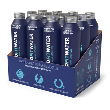 Nano Fit Water - All Natural Oxygen Infused Bottle Water, 9.5+ Ph Alkaline Still Drinking Water, 100% Recyclable Aluminum Bottle