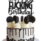 Caiwowo Happy 40th Birthday Cake Topper - Black Glitter Cardstock Decoration