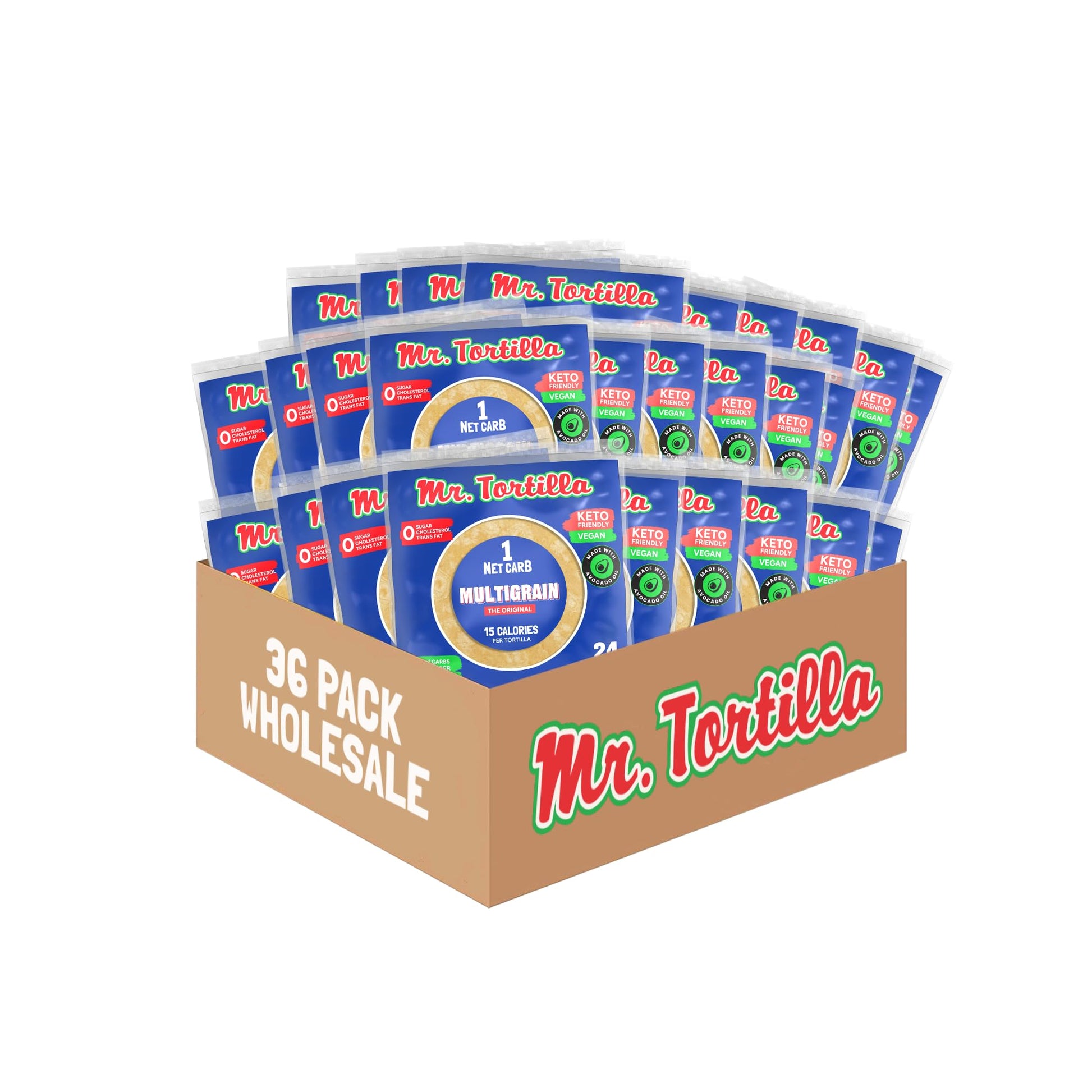 Mr. Tortilla Low Carb Tortilla Wraps - Keto Tortillas With Avocado Oil - Street Taco Size - 1 Net Carb Per Serving - Low Calorie